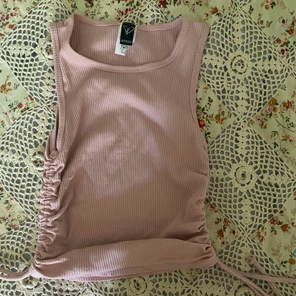 cute baby pink windsor top